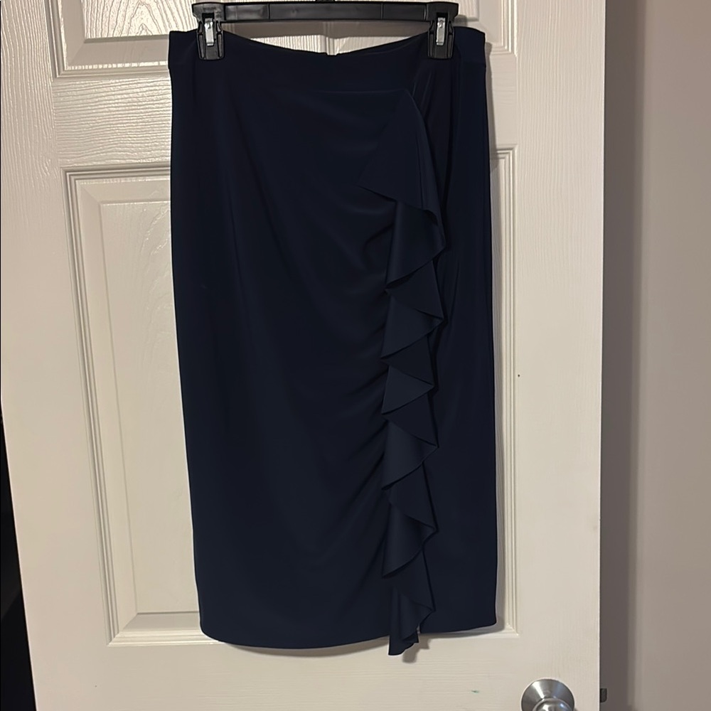 ANTONIO MELANI Black Midi Pencil Skirt